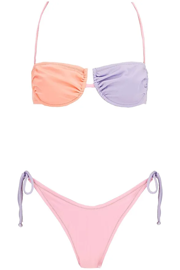 Reina Olga Penny Color Block Bikini Set From 260 00 On Stylight