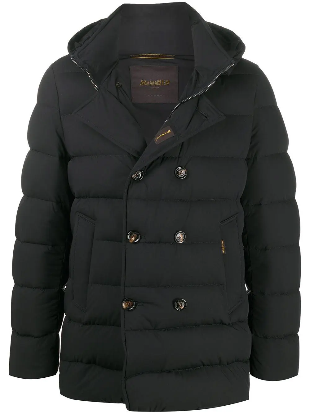 Moorer Manila padded coat - Black