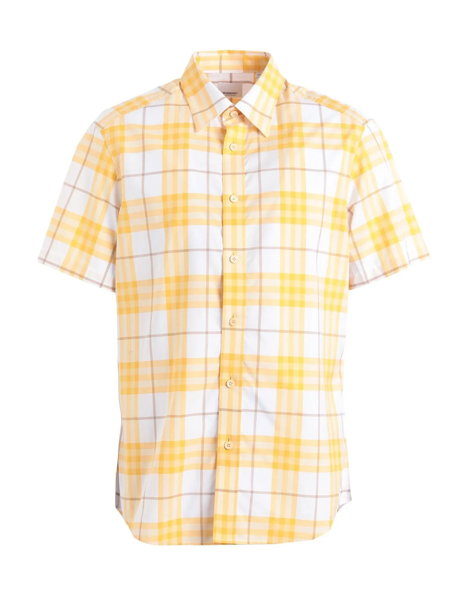 Burberry Yellow amp; Gray Check Shirt