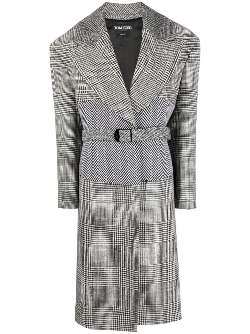 Philipp Plein houndstooth-print belted coat - Neutrals