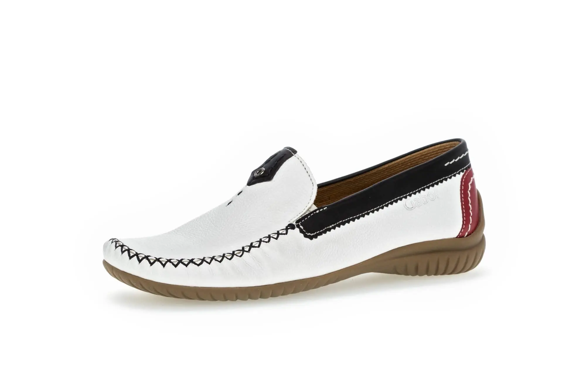 Compare prices for Gabor California 090-69 White Leather Womens Slip On  Moccasin Shoes 5.5 | Stylight