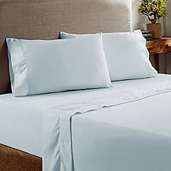 Silver, King Amrapur Overseas Ultra-Soft 1500 Thread Count 4-Piece Cotton Rich Solid Bed Sheet Set with Single Hem Stitch