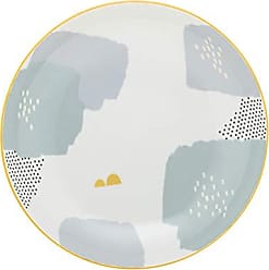 DEGRENNE Modulo Nature 230231 Round 16 cm Bread and Butter Plates 8.5 x 8.5 x 17 cm Set of 6 Porcelain Stoneware Lava Stone 