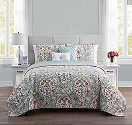 Vcny Home Ws1 2bp Twin In Gv Westland Plush Quilted 2 Piece Bedspread Set Grey Twin Home Bedding Linen