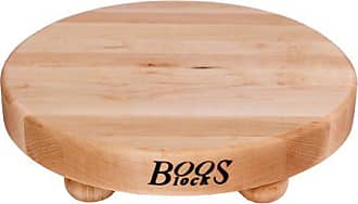 John Boos Square Maple Edge Grain Cutting Board with Feet 1.5 Inches Thick 9 Inches Square