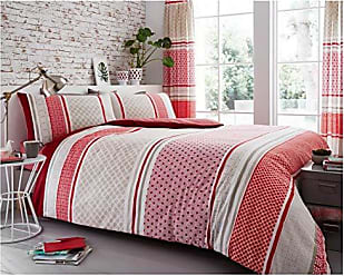Double Polyester-Cotton Pink Comfy CAMILA Bed Set with Duvet Cover and Pillow Cases 
