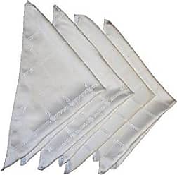 Violet Linen Premium Honeycomb Damask Set of 4 cloth-Napkins 19 X 19 White