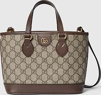 Brown leather gucci shops bag