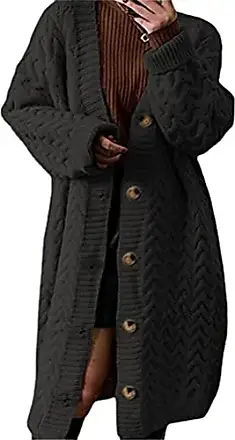 Generic Cardigan De No L Pour Femme Automne Et Hiver Couleur Unie Tendance Long Manteau