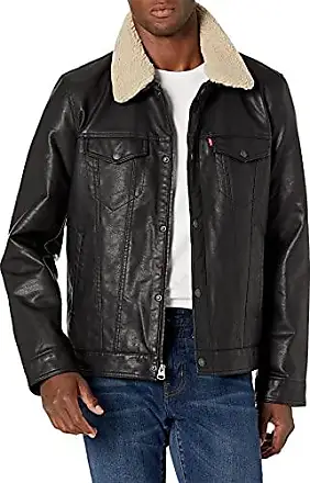 Leather shops levis jacket mens