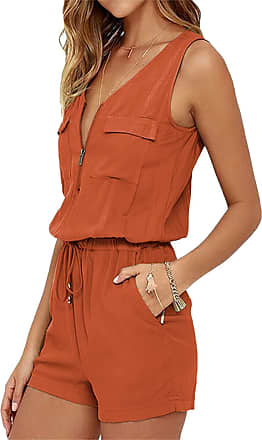 Ladies Womens All in One Summer Beach Sleeveless Baggy Romper Harem Jumpsuit Play-suit Tops RED UK SIZE L//XL 14-16