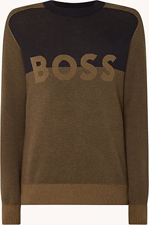 Hugo Boss Pull tricot\u00e9 brun mouchet\u00e9 style d\u00e9contract\u00e9 Mode Pulls Pulls tricotés 