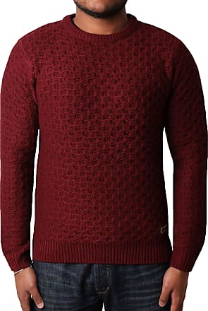 Mens Wool Mix Jumper Threadbare Cable Knitted Sweater Pullover Top Casual Winter 