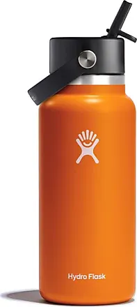  HYDRO FLASK - Water Bottle 621 ml (21 oz) with Flex Straw Cap -  Vacuum Insulated Stainless Steel Reusable Water Bottle - Leakproof Lid -  Hot and Cold Drinks - Standard