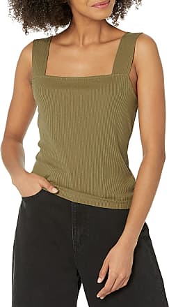  The Drop Women's Amber Fitted Ribbed Crew Neck Sweater, Capers,  XXS : Clothing, Shoes & Jewelry