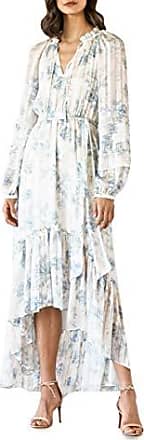 Bcbgmaxazria Womens Long Sleeved Maxi Dress, Sea Salt, Large