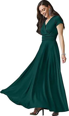 koh koh Petite Womens Short Sleeve Ruffle Elegant Modest Dressy Wedding  Guest Prom Bridesmaid Cocktail Party Flowy Long Tall Formal Maxi Dress  Dresses Gown Gowns, Blue Teal XS 2-4 : : Clothing