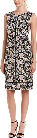 Nanette Lepore Womens Center Stage Printed Jacquard Dress, Black/Multi, 6