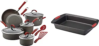 Rachael Ray Yum-o! 2-Piece Steel 9 in. by 13 in. Cake Pan Set, Gray