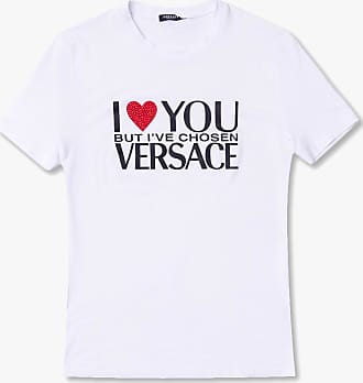 Versace Icons Embroidered Cotton-jersey T-Shirt - Women - White Tops - XXL