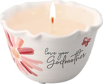 Pavilion Gift Company Love You More Mom Double Butterfly Candle in Ceramic with 100% Soy Wax & Cotton Wicks-Tranquility Scent White 
