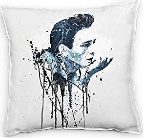 Paul Sinus Art Johnny Cash cuscino decorativo 40 x 40 cm per Beige Microfibra  Decorazione per rilassarsi prodotto in Germania divano lounge  Bezug mit Füllung 