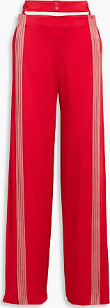 VALENTINO GARAVANI Satin-trimmed ponte slim-leg pants