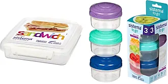 Sistema Lunch Collection Food storage containers, Blue, Green, Pink 6.7oz