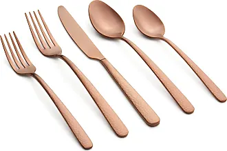 Cambridge Silversmiths Rame Hammered Copper 12-Piece Cutlery Set with Block