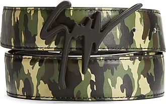 Giuseppe Zanotti Camouflage Leather & Textile Belt on SALE
