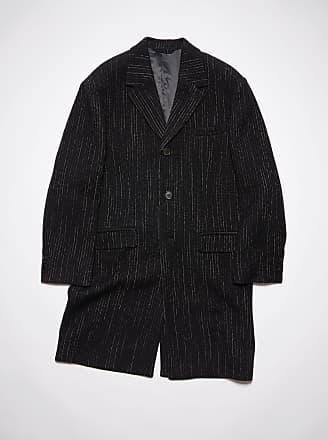 Manteau cintré en sergé Synthétique Acne Studios en coloris Noir Femme Vêtements homme Manteaux homme Manteaux longs et manteaux dhiver 