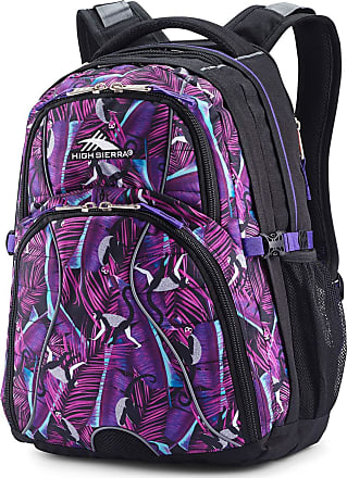 High Sierra Swerve Laptop Backpack, Rainforest/Black/Deep Purple, One Size