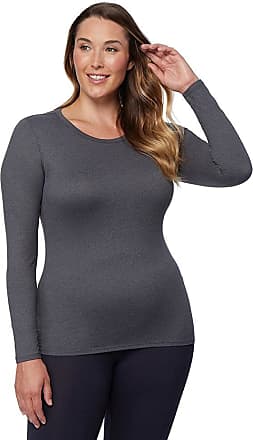 32 Degrees Heat Womens Ultra Soft Thermal Lightweight Baselayer Scoop Neck  Long Sleeve Top, Black, X-Small at  Women's Clothing store