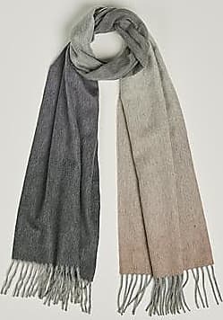 Piacenza Cashmere Light Grey Taupe Two-Sided Silk Cashmere Scarf
