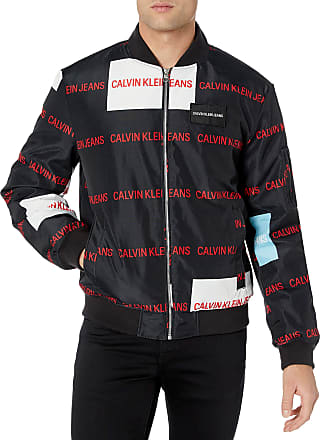 calvin klein multi logo puffer jacket