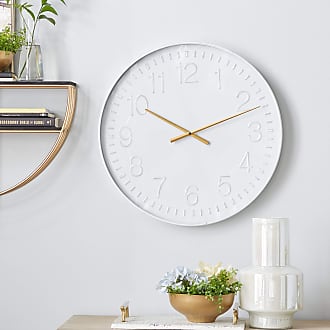 Deco 79 Beige Vintage Metal Wall Clock 29 x 24 Inches 
