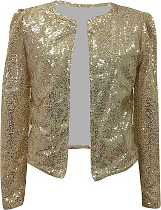 Anna-Kaci Womens Sequin Jacket Sparkle Long Sleeve Front Zip Casual Bl –  ALILANG.COM