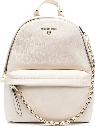 MICHAEL KORS SLATER PEBBLED LEATHER BACKPACK WITH GOLD CHAIN Woman Camel