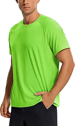 CRZ YOGA Men's Workout Short Sleeve T-Shirt Quick Dry Gym Athletic Running  Stret