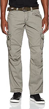 6 Taschen Herren Jeans Stil Braun Bekämpfung Cargo Leder Hosen