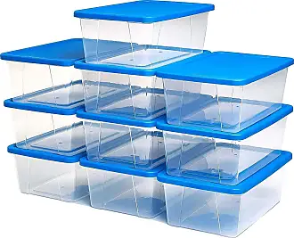 Homz Snaplock 28 qt Clear Organizer Storage Container Bin with Lid (4 Pack)