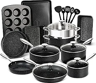  MICHELANGELO Pots and Pans Set 15 Piece, Ultra Nonstick Kitchen  Stone-Derived Coating Cookware Set with Utensil Set: Home & Kitchen