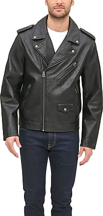 Levi/'s Men/'s Faux Leather Laydown Collar Racer Jacket