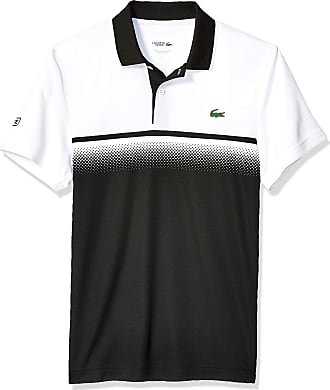 white lacoste golf shirt