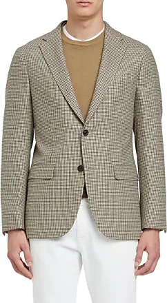 Milano Slim-Fit Wool-Silk-Linen Check Hopsack Sport Coat