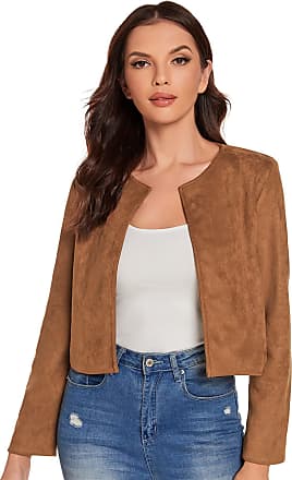 Giuseppe Zanotti Suede Carole in Brown Womens Clothing Jackets Leather jackets Save 12% 
