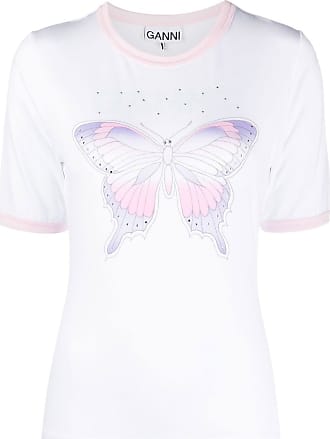 bunny t-shirt woman white in cotton - GANNI - d — 2