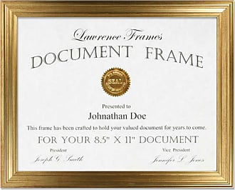 Gold Line Lawrence Frames Walnut and Black Wood 8.5x11 Picture Frame 