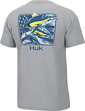 Spicy Tuna Men's Shirt | Short Sleeve | Performance Fishing Shirt | UV-Sun Protection | Vented, Size: Large, Soft Pink