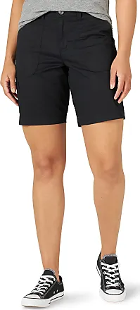 Lee Women's Petite Flex-to-go Mid-Rise 15in Cargo Skimmer Capri Pant,  Black, 4 Petite at  Women's Clothing store